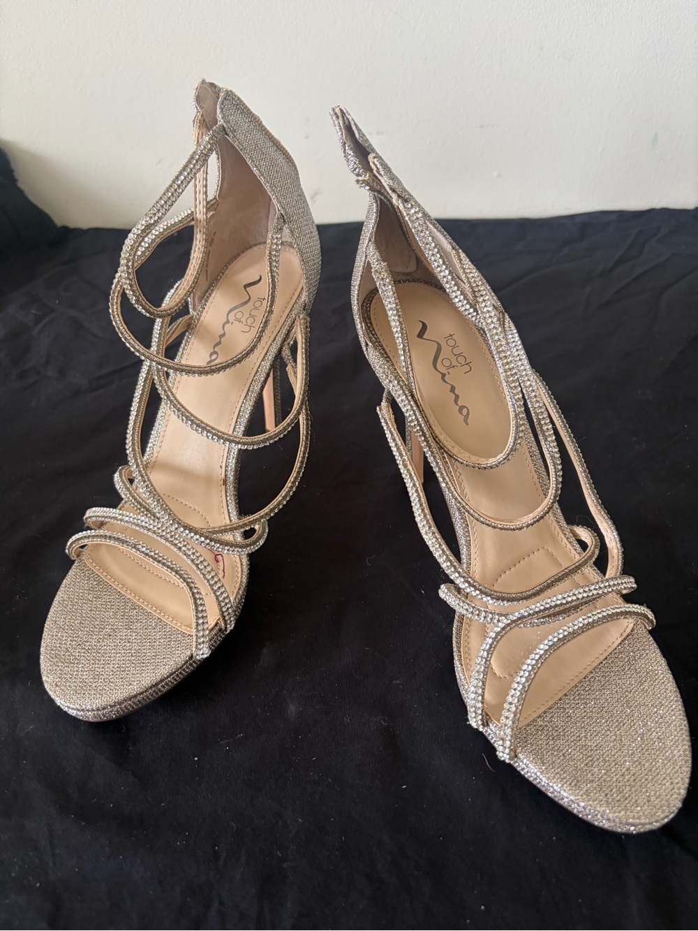 Jessica Simpson Jillesa Blush Laser-Cut Heels Size 10